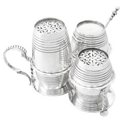 George Fox Set di ampolle in argento vittoriano inglese
