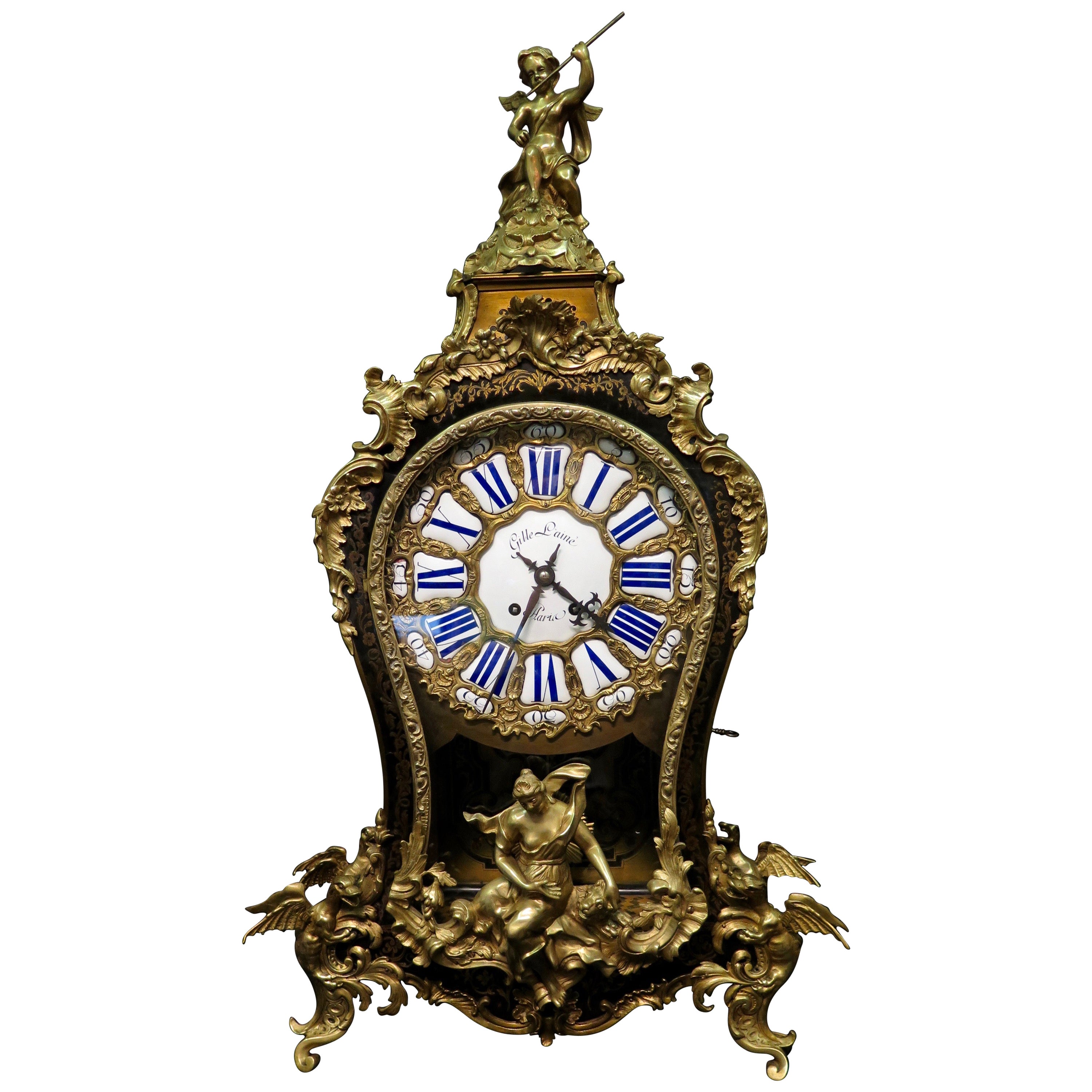 French Boulle Clock For Sale at 1stDibs