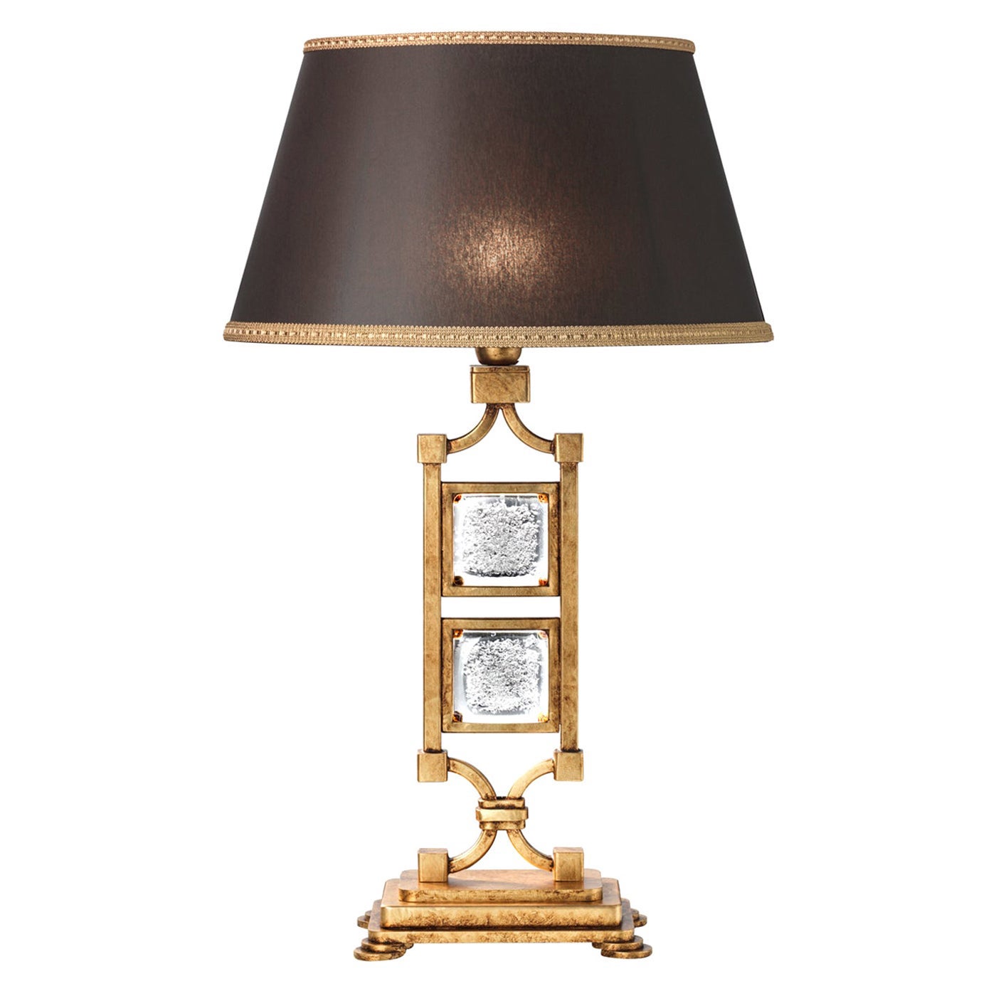 Classic Black and Gold Table Lamp For Sale