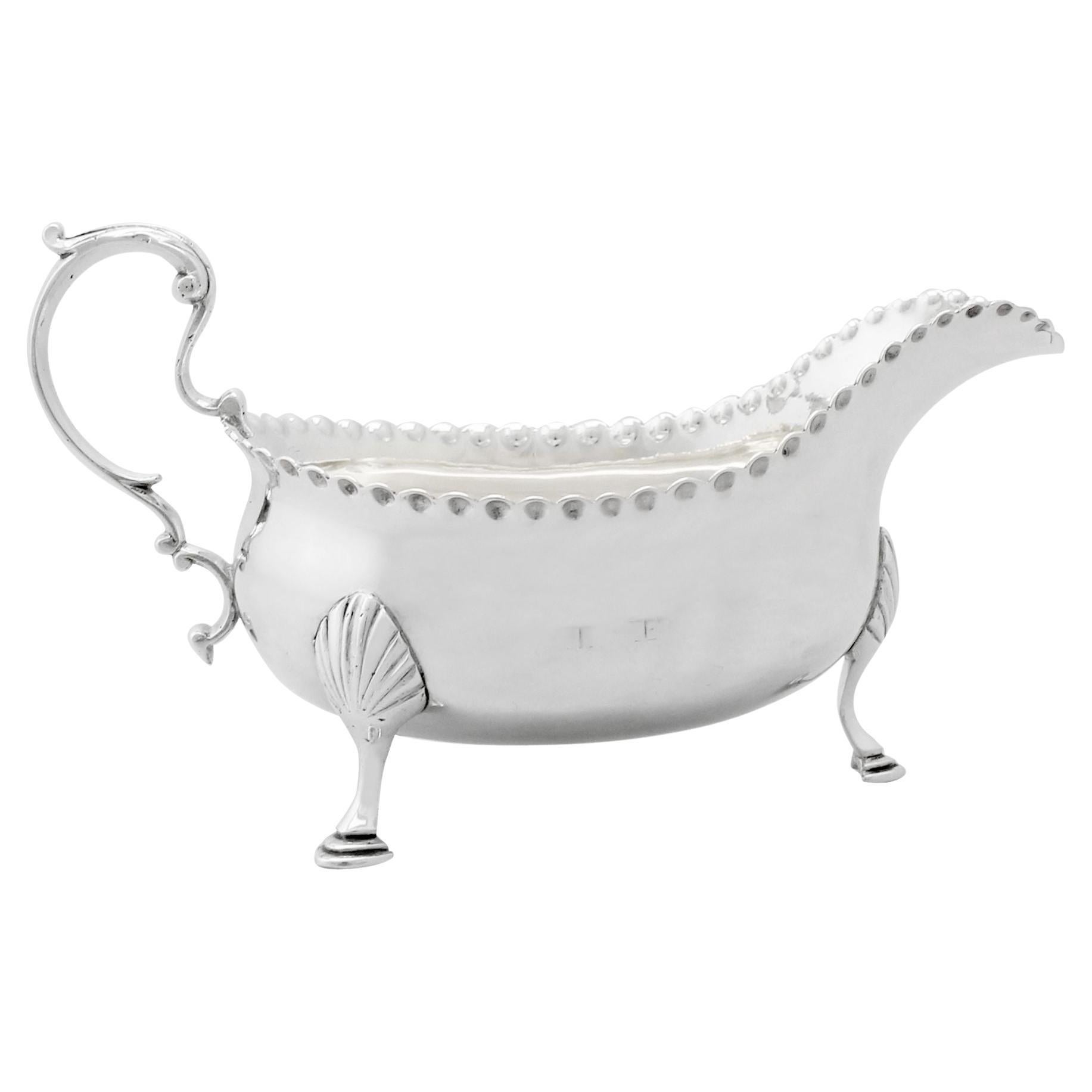 Gravy Boat aus Sterlingsilber von John Langlands I & John Robertson I