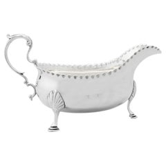 Gravy Boat de plata de ley de John Langlands I & John Robertson I