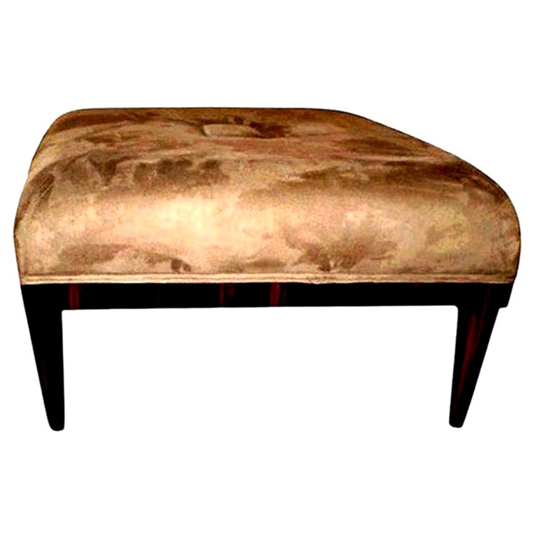 Large French Art Deco Bench or Ottoman, Jules Leleu Inspired For Sale