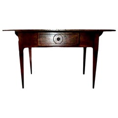 19th Century French Louis XVI Style Rustic Walnut Table