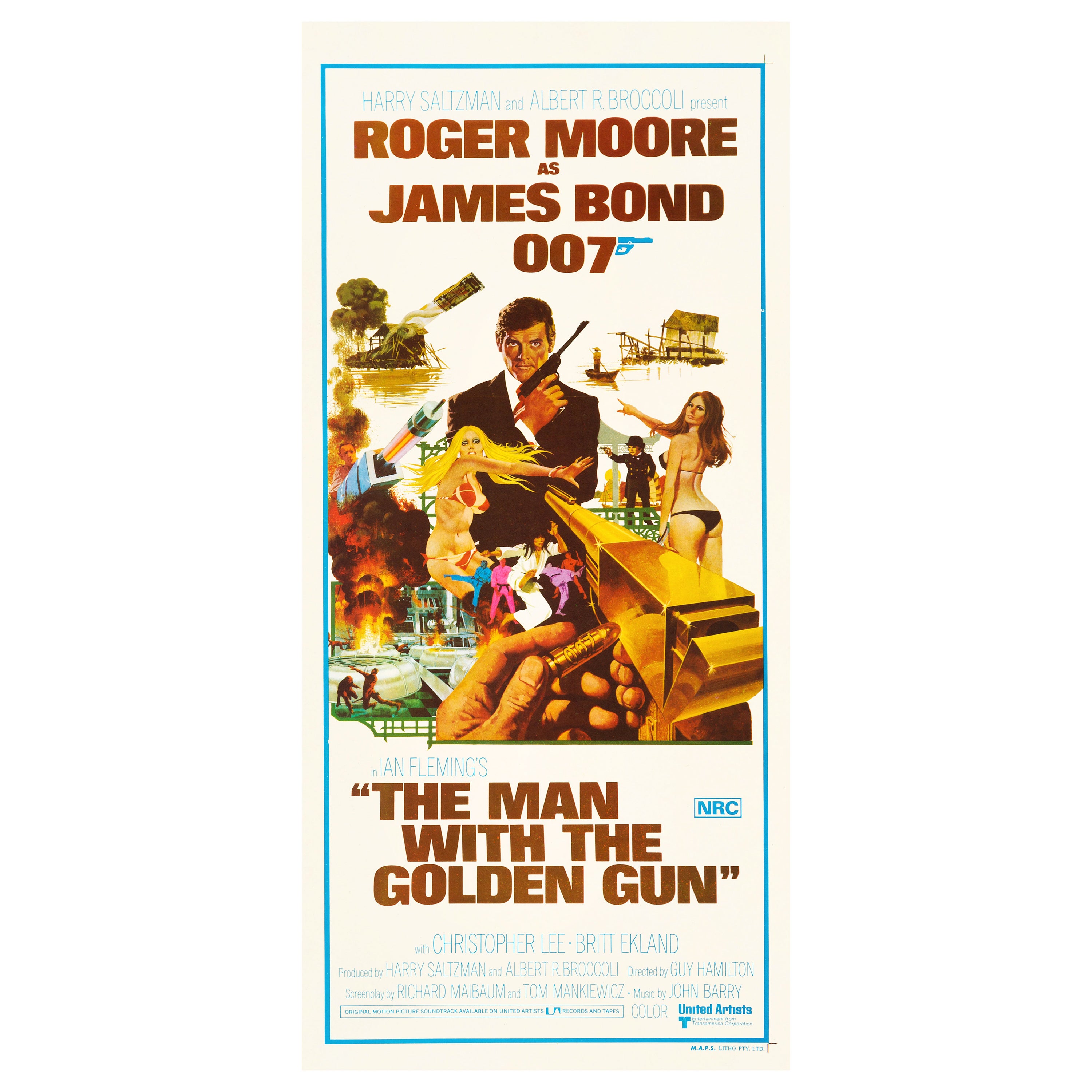 James Bond 'The Man With The Golden Gun' Original Movie Poster, Australian, 1974