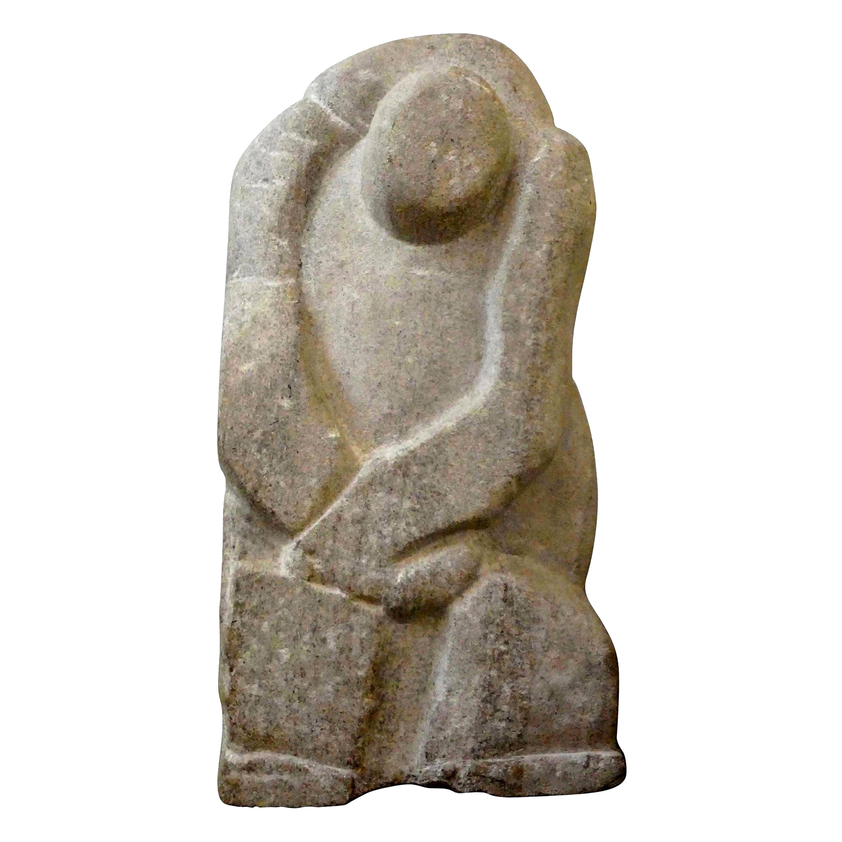Sculpture abstraite en granit du milieu du siècle dernier