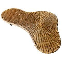 Rattan Biomorphic Coffee table by Rattancraft of California, ca. 1970