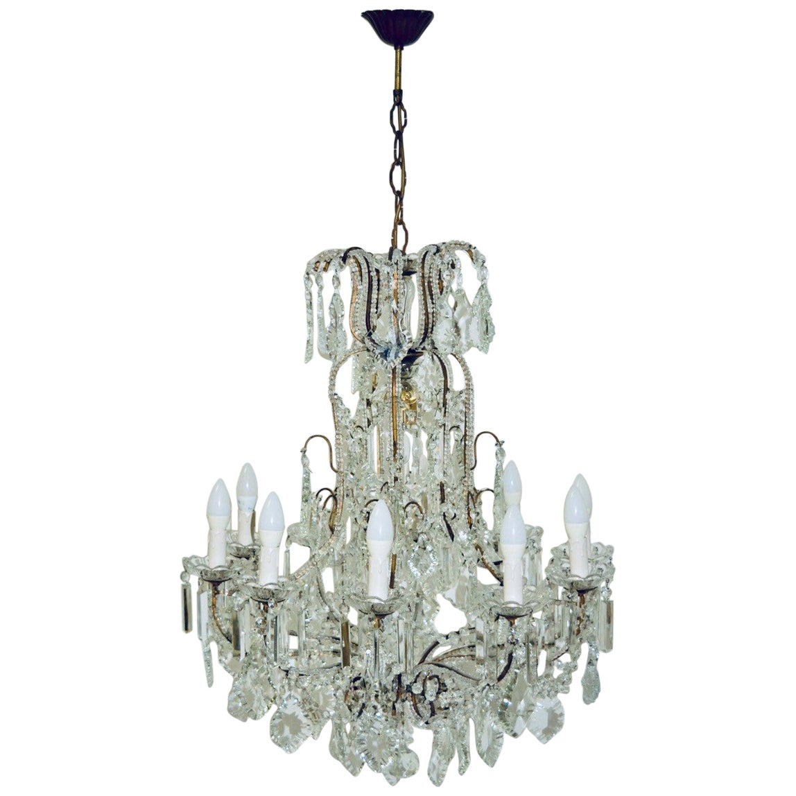 English Crystal Chandelier For Sale at 1stDibs