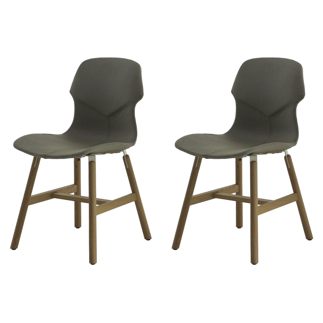 Stereo Set of 2 Gray Chairs by Luca Nichetto
