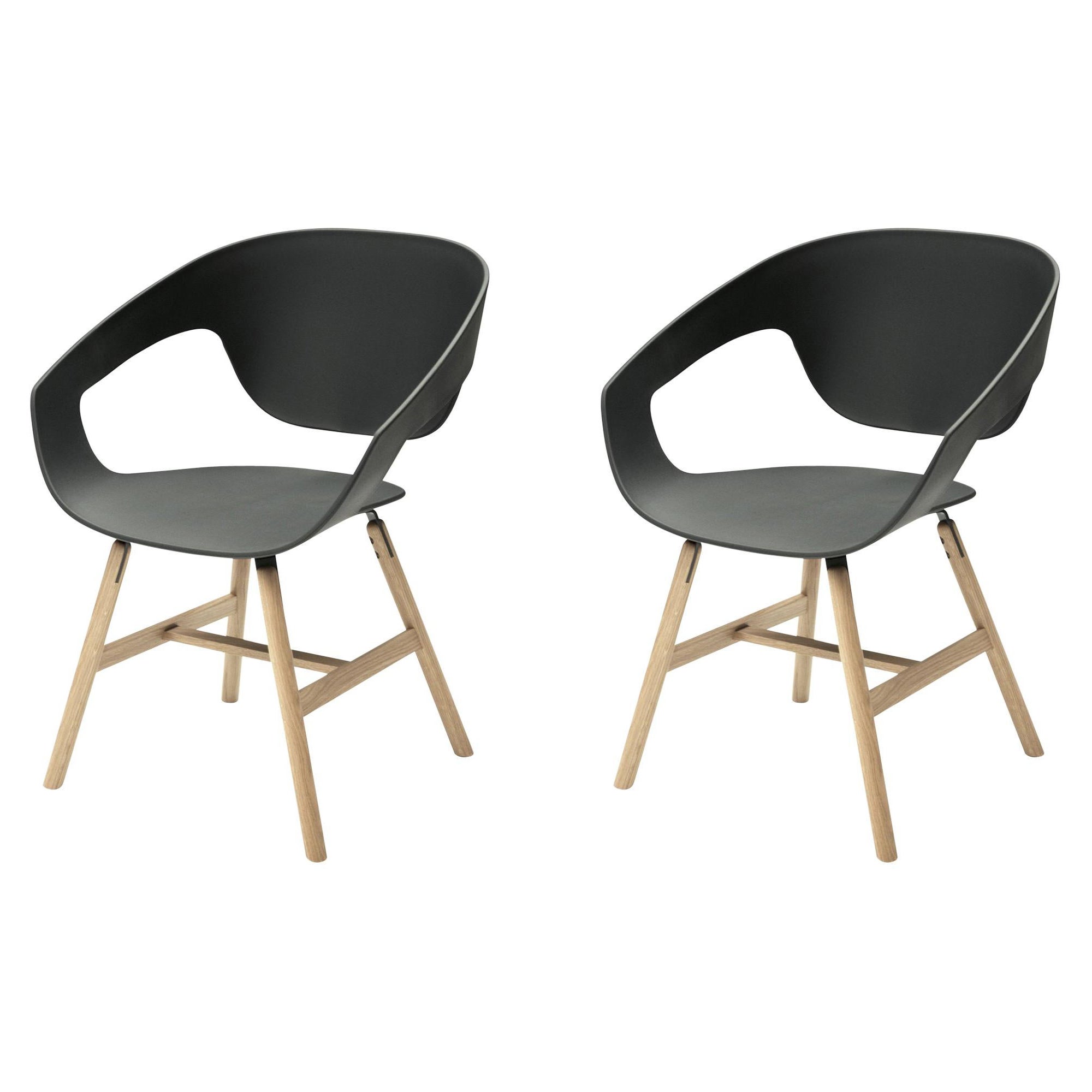 Vad Set of 2 Black Chairs by Luca Nichetto # 1