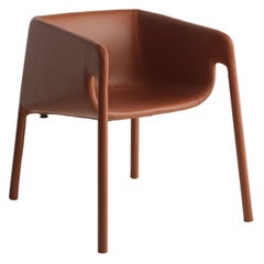 Lobby Brown Leather Chair by StokkeAustad