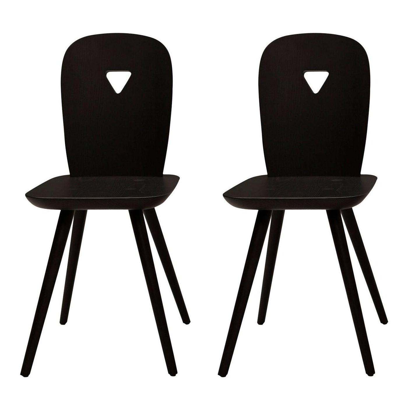 La-Dina Set of 2 Black Chairs by Luca Nichetto For Sale