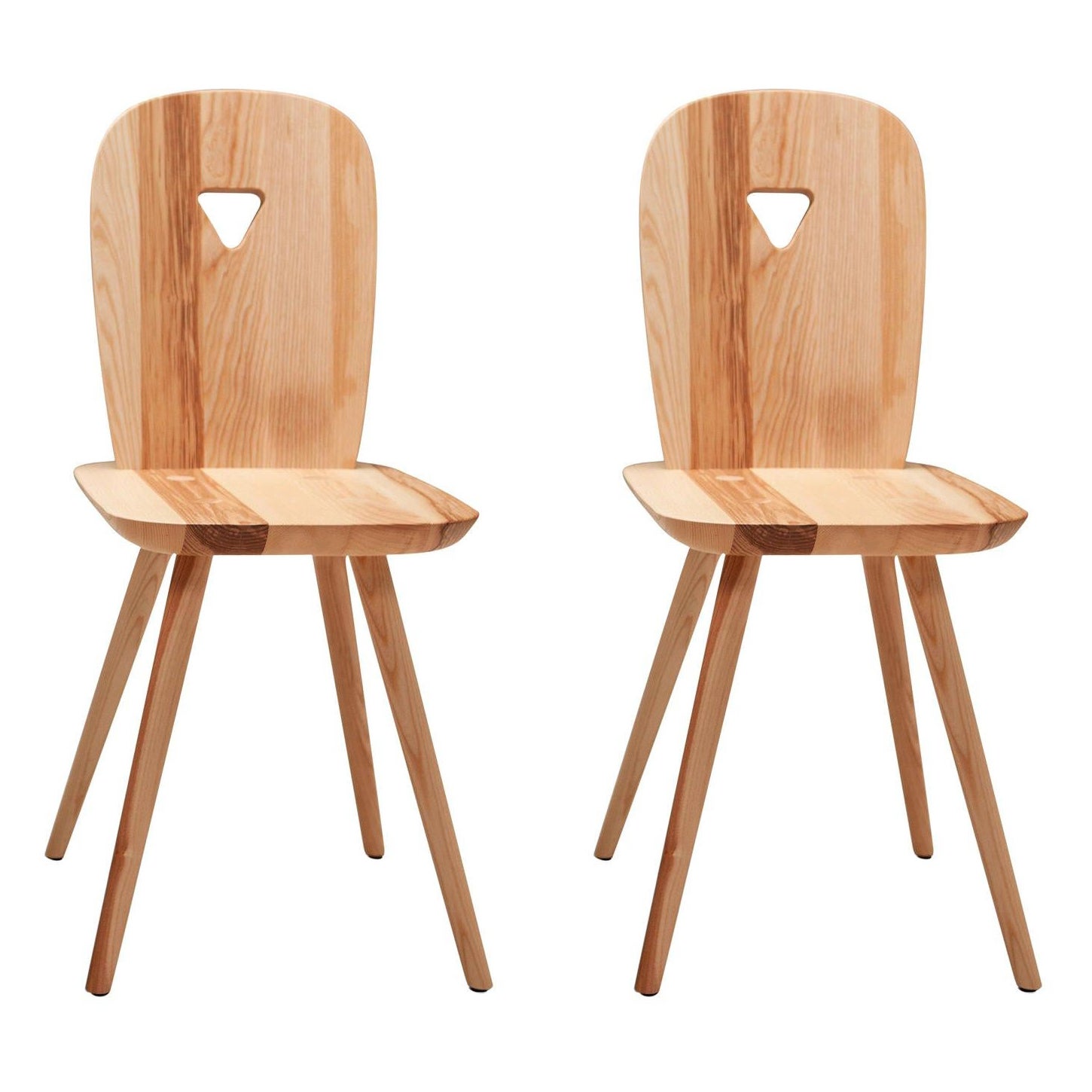 La-Dina Set of 2 Ashwood Chairs by Luca Nichetto