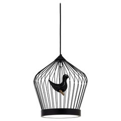 Twee T. Black Small Suspension Lamp by Jake Phipps 