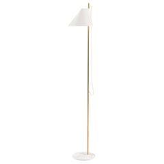 GamFratesi White 'Yuh' Brass and Marble Floor Lamp for Louis Poulsen