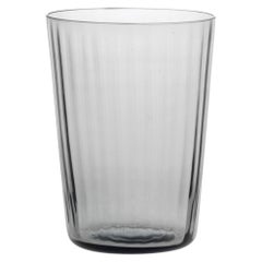 Water Glass Handcrafted in Muranese Glass, Lead Plisse MUN by VG