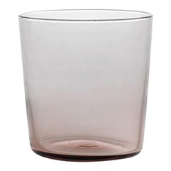 Water Glass Handcrafted in Muranese Glass, Small, Cameo Smooth Mun by VG