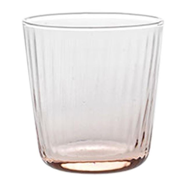 Liquor Glass Handcrafted Muranese Glass, Rose Quartz Plisse MUN by VG