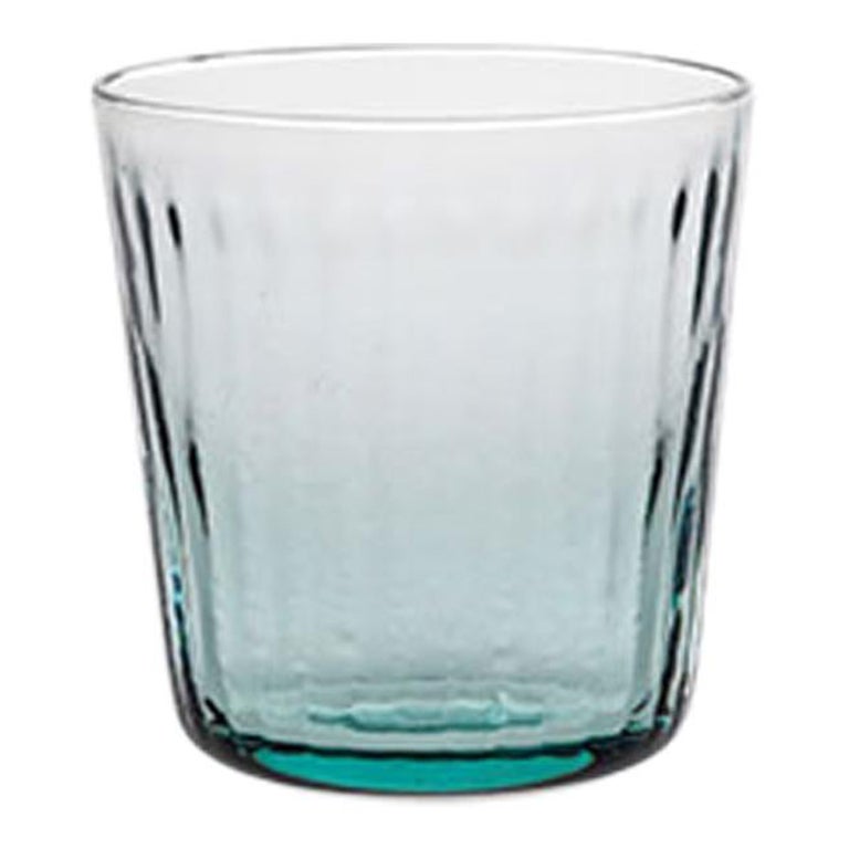 Bicchierino, Liquor Glass Handcrafted Muranese Glass Aquamarine Plisse MUN by VG