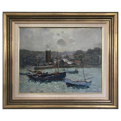 Used George Colville 'Scottish', St Ives Harbour, Cornwall, Oil on Board, 20th C