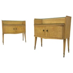 Pair of Mid Century 1950s Italian Bedside Tables or Nightstands
