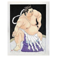 Junichiro Sekino, Kitanoumi, imprimé sur bois japonais limité en Dohyo-Iri