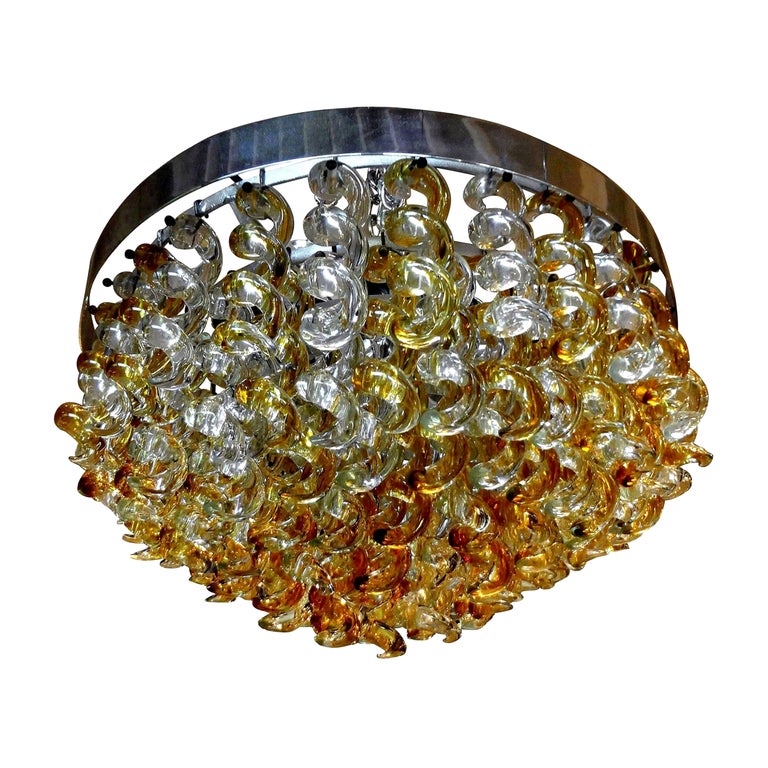 Lustre Vintage de Murano par Mazzega En vente sur 1stDibs