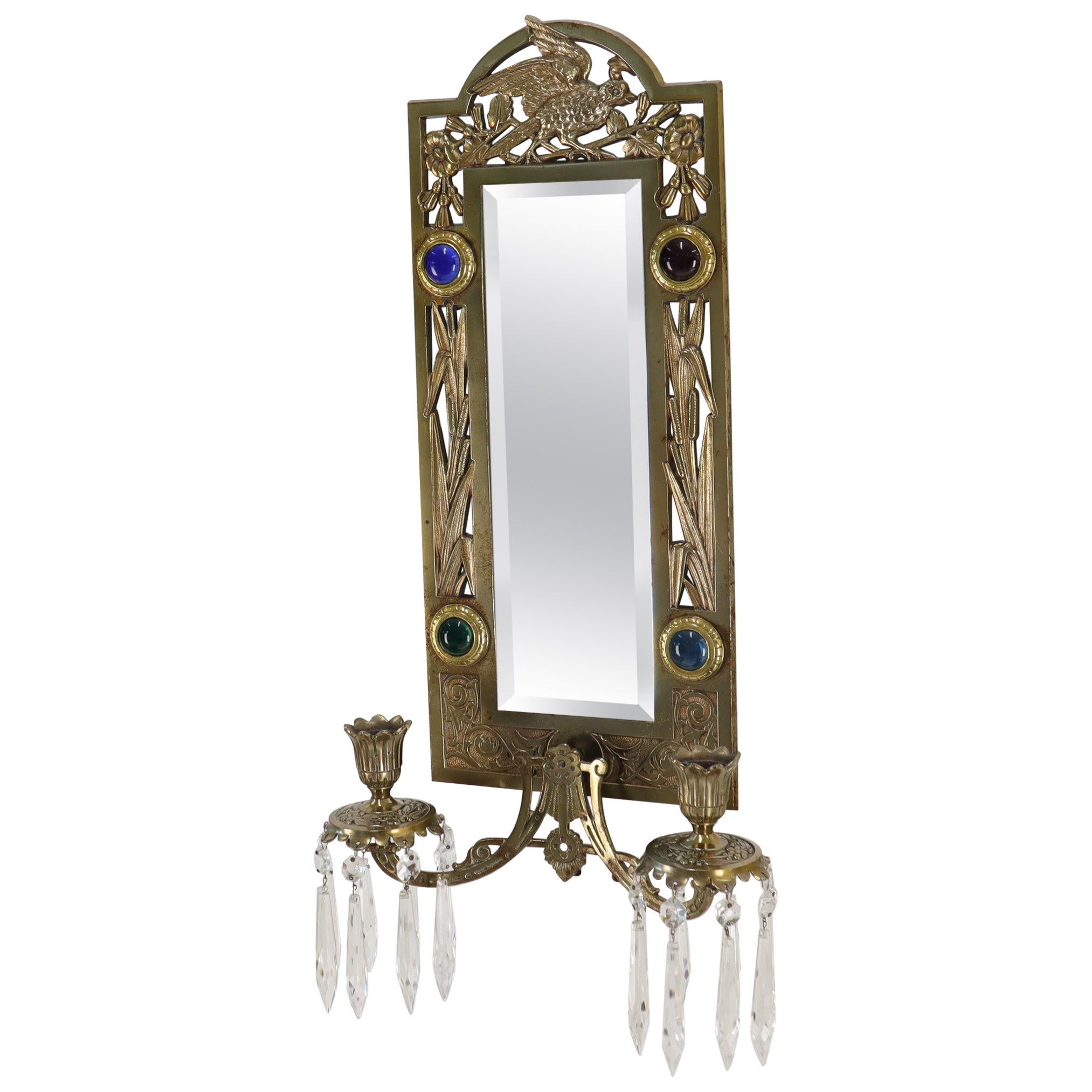 Pair of Antique Mirror Wall Sconces from Italy, circa 1740 at 1stDibs
