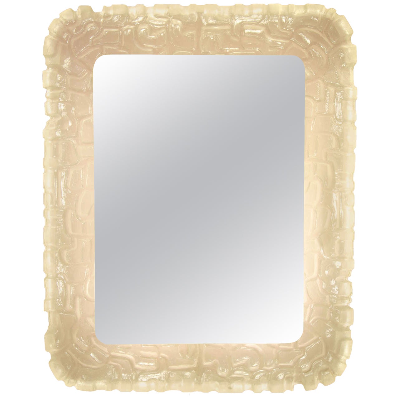 Resin Surround Back Lighted Mirror at 1stDibs