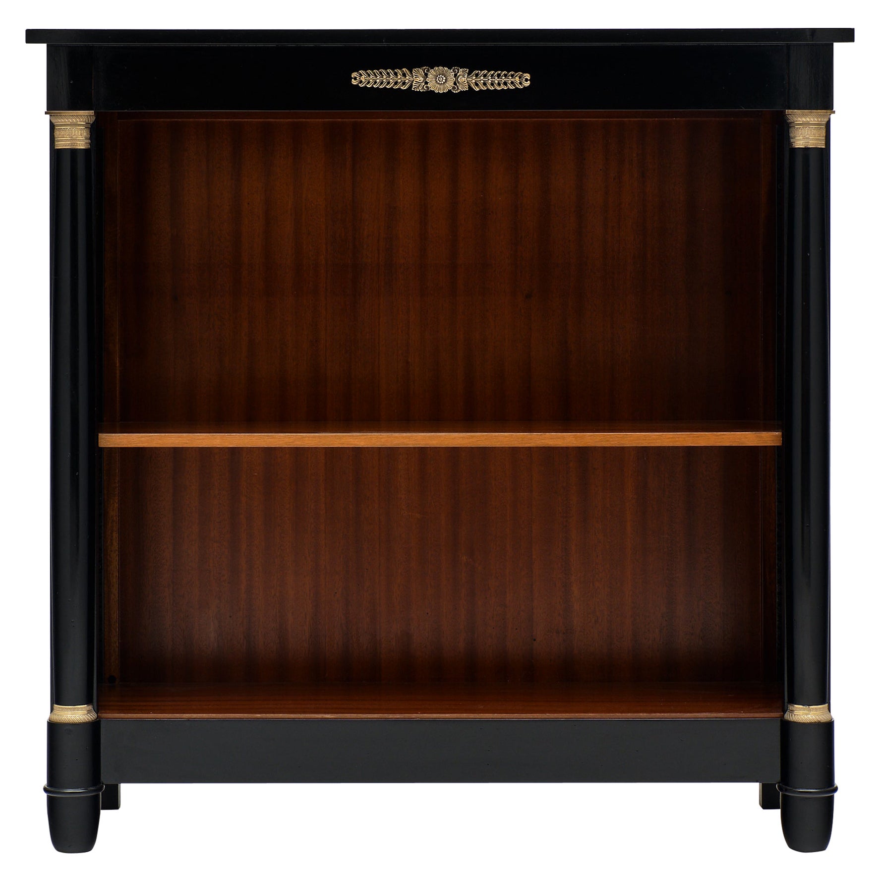 French Empire Style Bookcase with an Ebonized Magohany Finish at 1stDibs