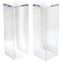 Pair of Lucite Pedestals by Iconic Snob Galeries