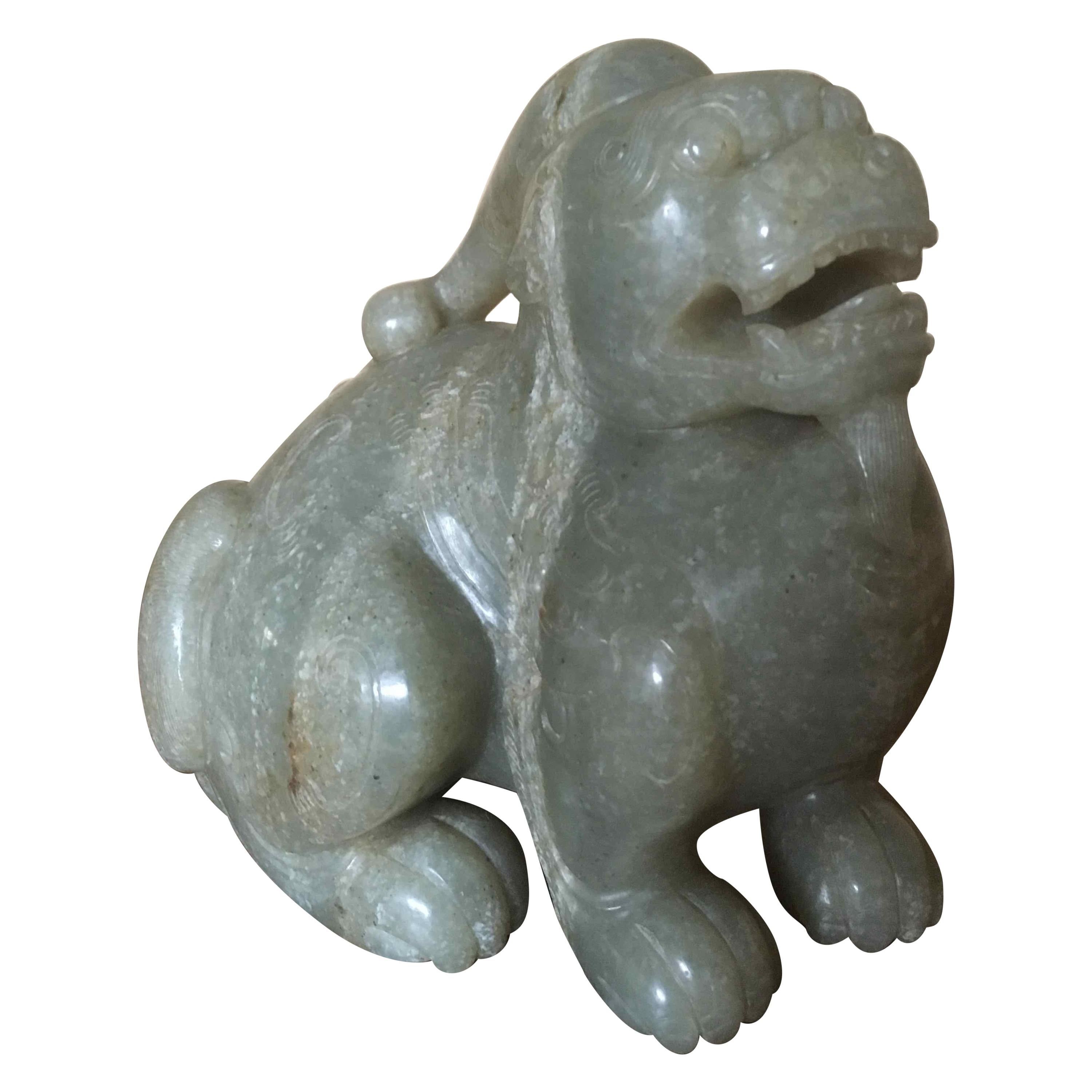 Jade Carving of Mythological Beast Decor China For Sale