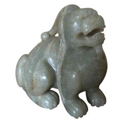 Jade Carving of Mythological Beast Decor China