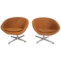 Swedish Modern Swivel Pod Chairs by Overman AB