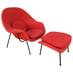 Vintage Saarinen Womb Chair and Ottoman for Knoll