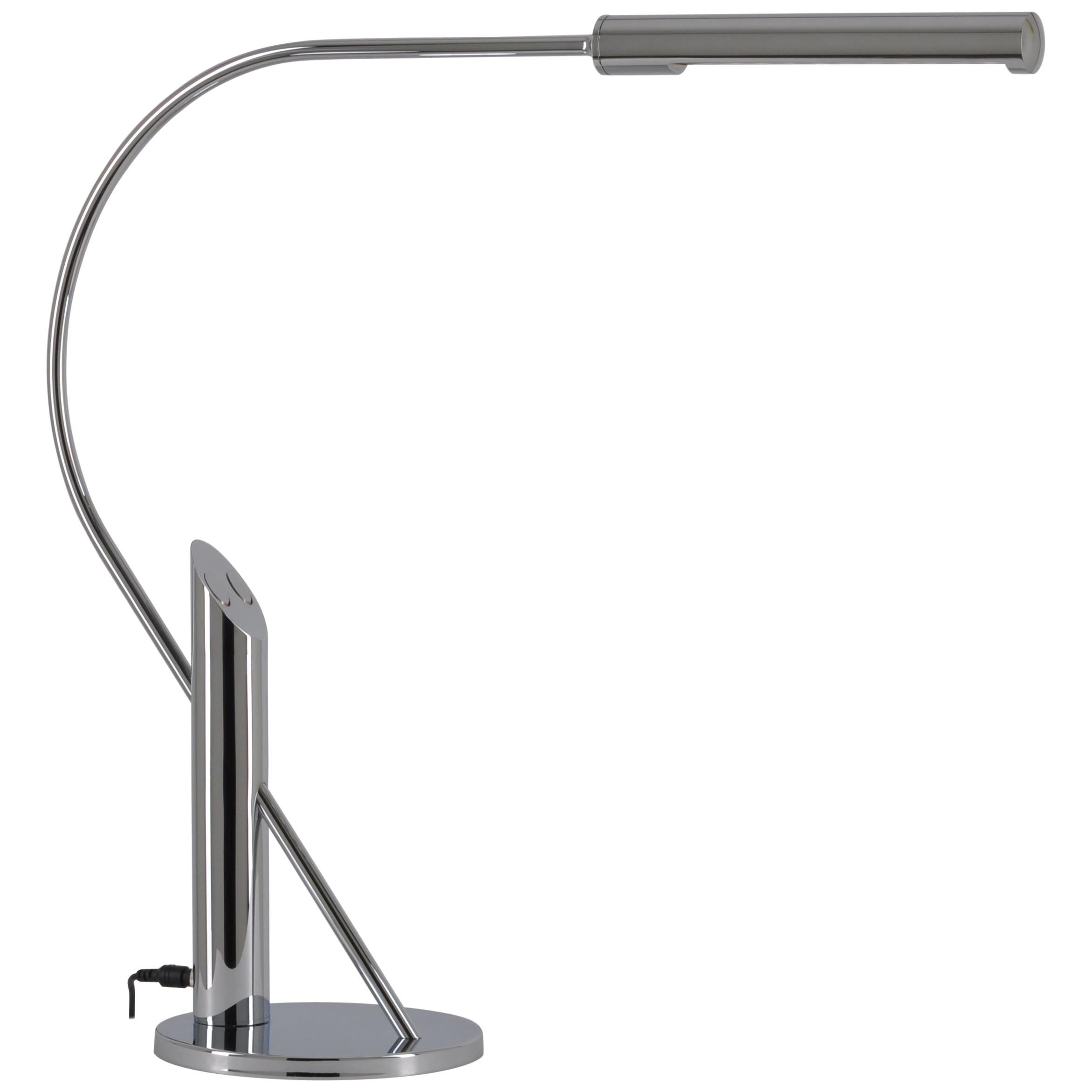 Elegant Topan Chrome Table Lamp by Florian Schulz, Germany For Sale