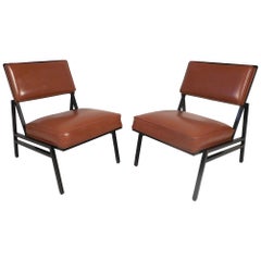 Vintage Midcentury Lounge Chairs by Steelcase, a Pair