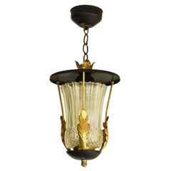 Midcentury Pendant Light Lantern Attributed to Poillerat