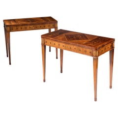 Pair of George III Marquetry Card Tables