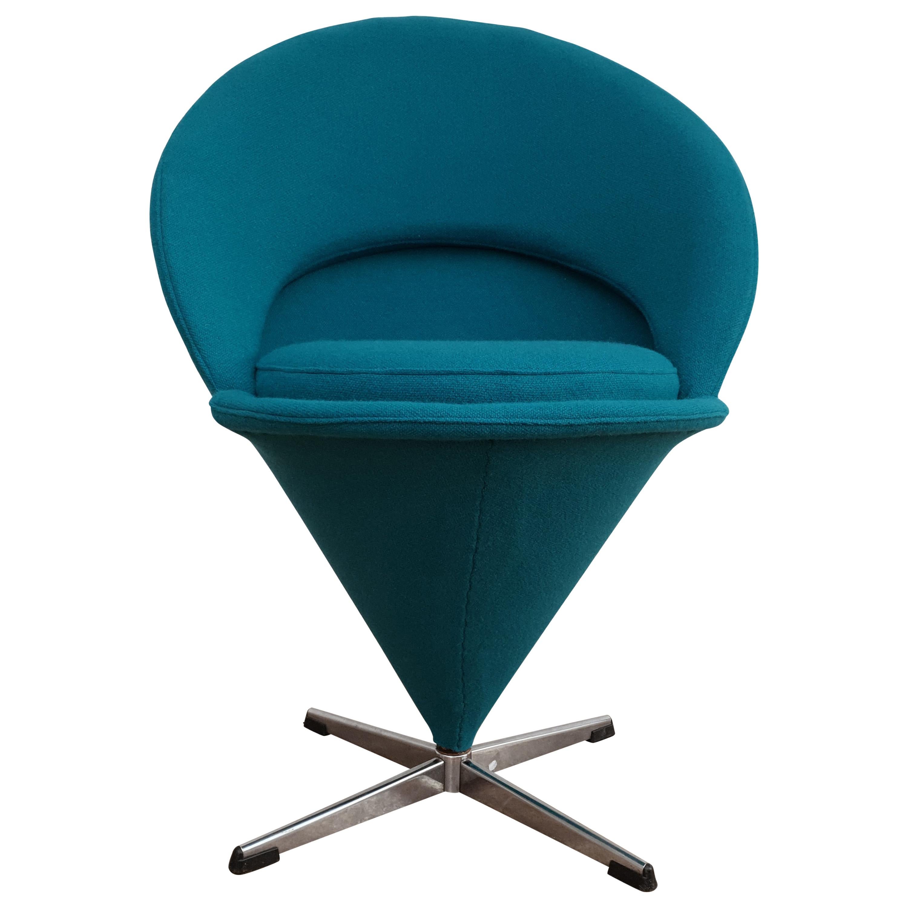 Danish Design, Verner Panton, "Cone Chair" Completely Renovated, 1970s
