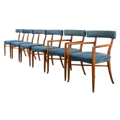 Set of Six T.H. Robsjohn-Gibbings Klismos Dining Chairs, 1950s