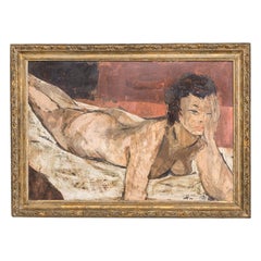 Female Nude Modernist Painting by Charles Levier