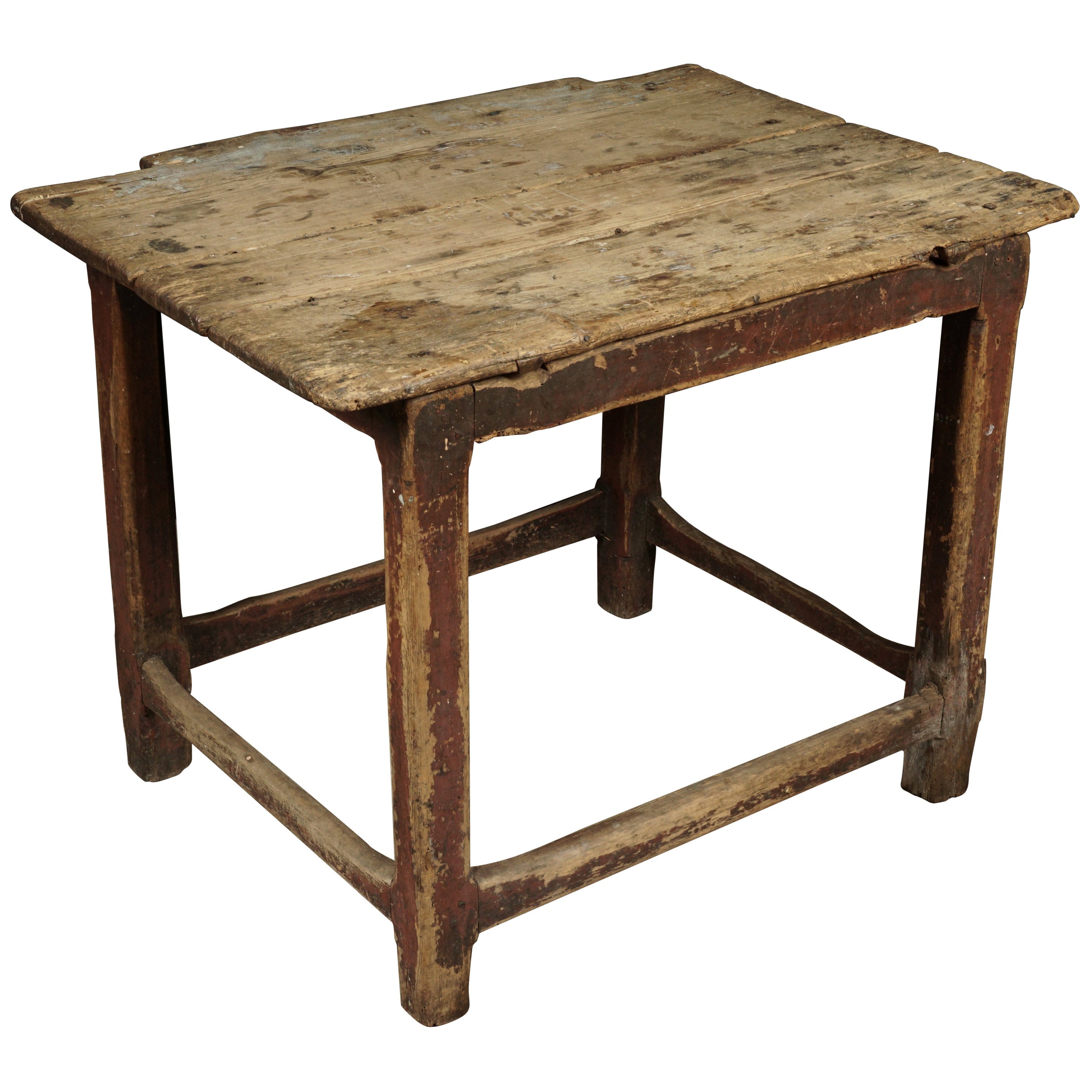 Primitive Coffee Table / Side Table from Reclaimed Antique Wood. For