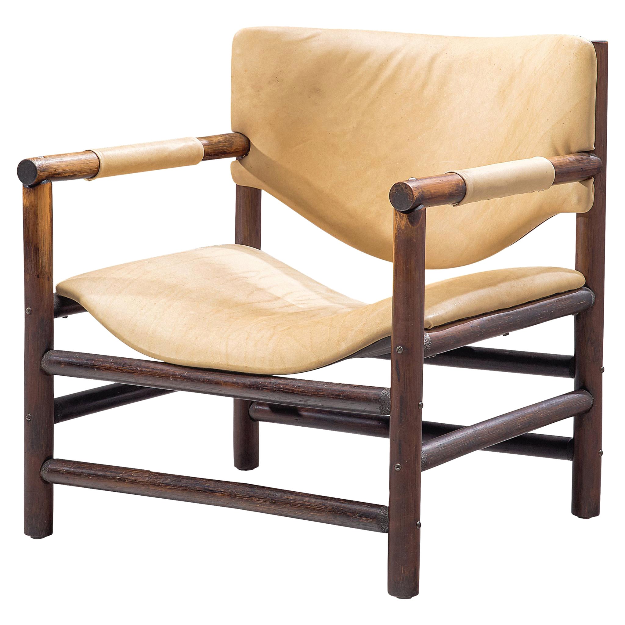 Skandinavischer Easy Chair aus natürlichem Leder