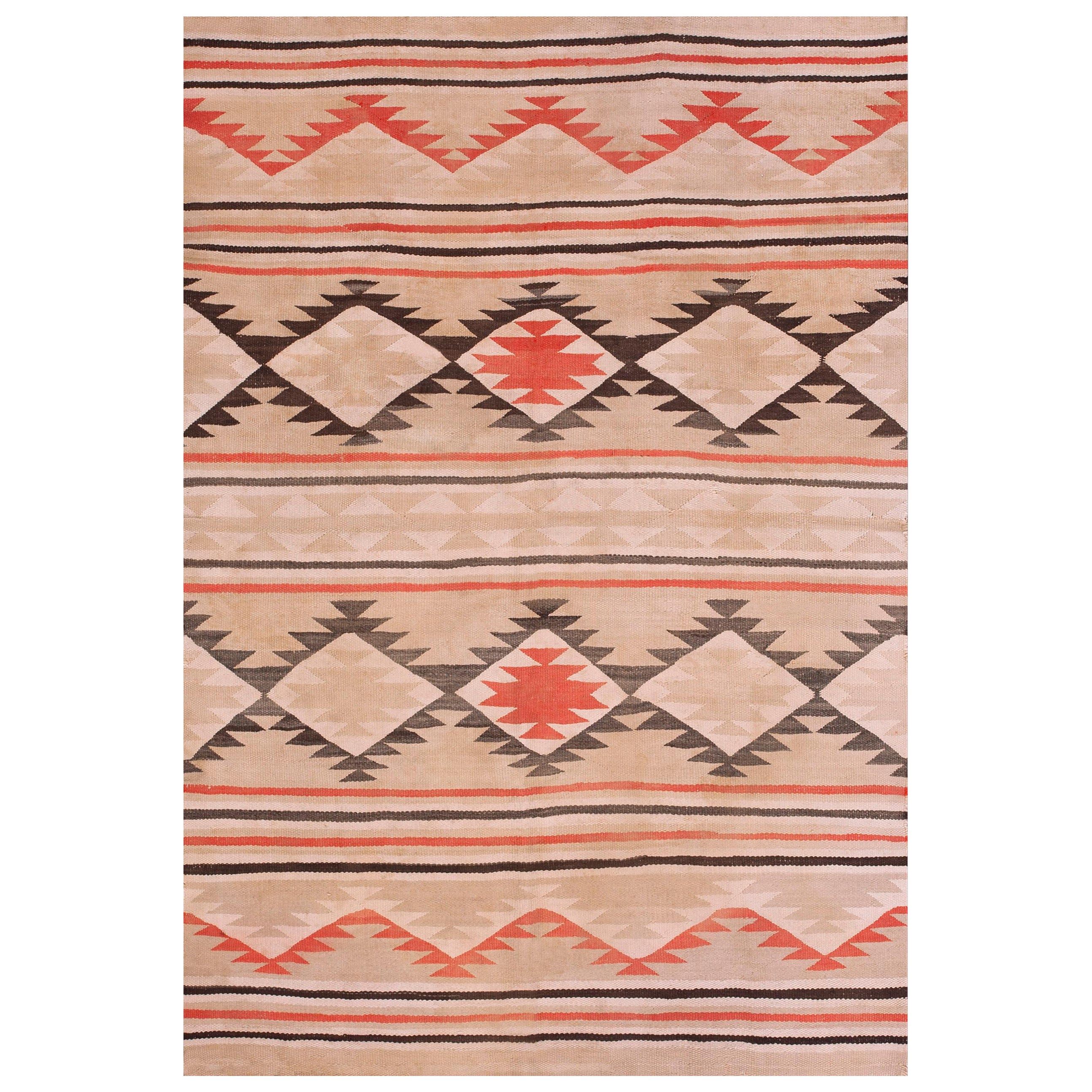 1930s American Navajo Carpet ( 4'2" x 6' - 127 x 182 ) For Sale
