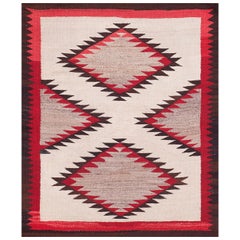 Early 20th Century American Navajo "Double Saddle" Rug ( 3' x 3'9"-92 x 115 )