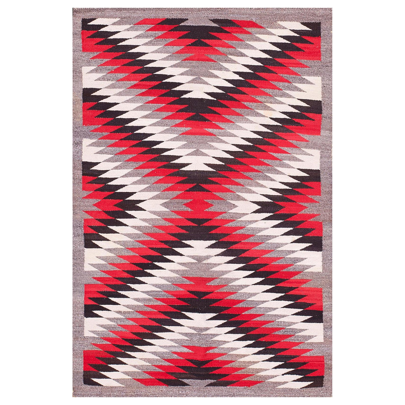 Amerikanischer Navajo Eye Dazzler-Teppich des frühen 20. Jahrhunderts ( 3' x 4'2'' - 91 x 127)