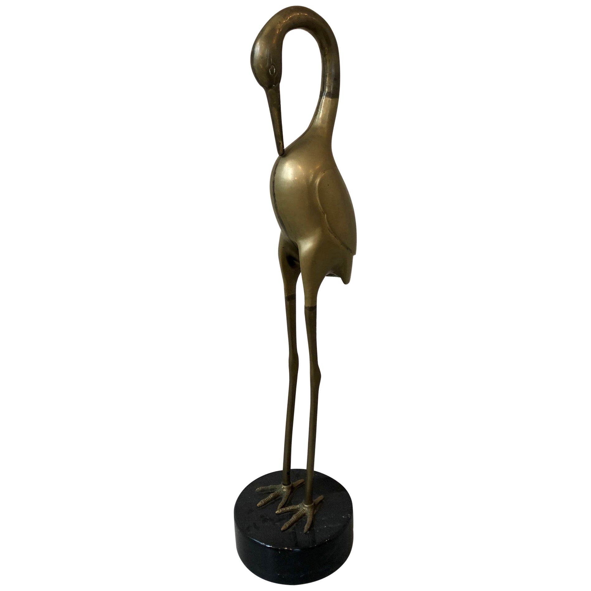 Heron Sculpture Set of Two in Solid Bronze at 1stDibs