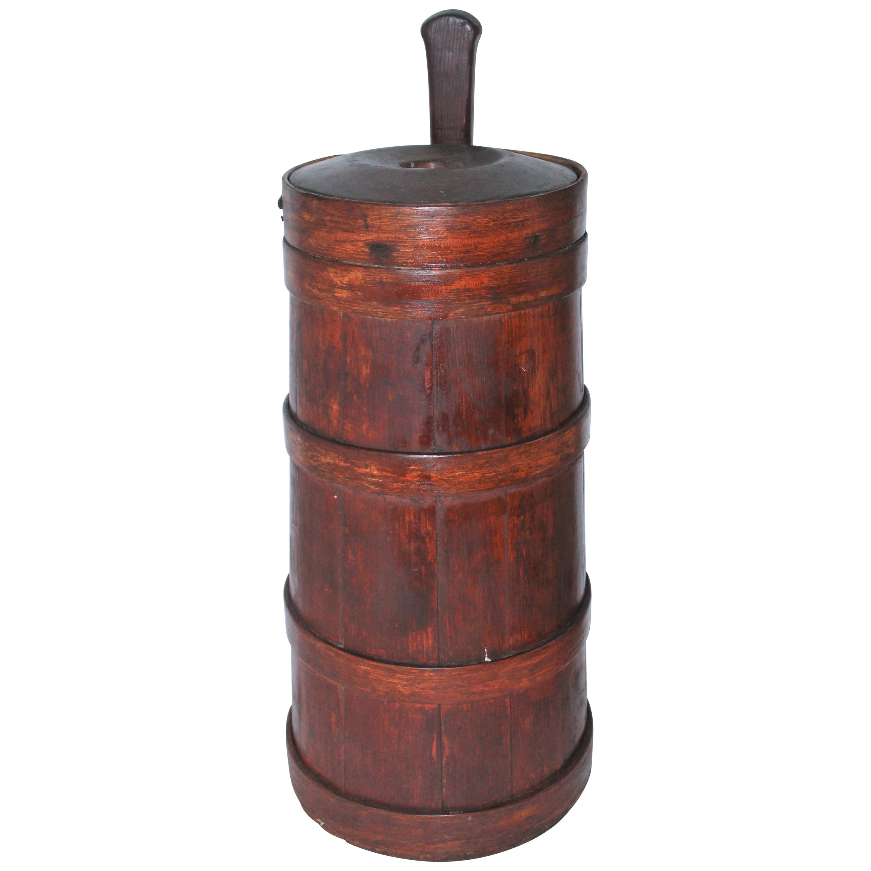 Rare and Unusual Large Firkin/bucket W/lid From New England at 1stDibs