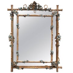 Cushion Style Gilt Mirror in a Naturalistic Style-Period Napoleon III