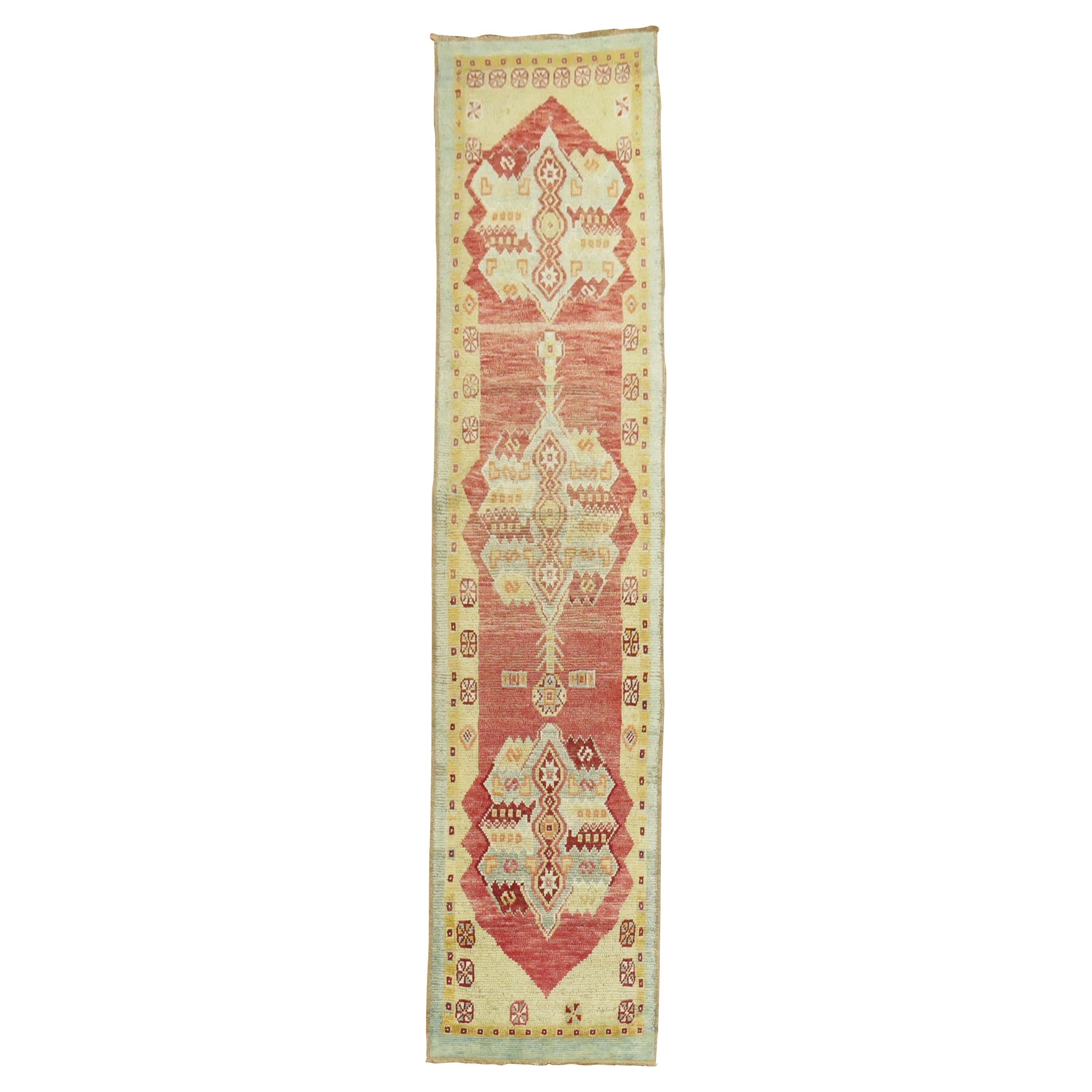 Vintage Turkish Oushak Runner at 1stDibs